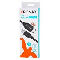 Кабель USB CRONAX Premium CR-01m (2A - 1 м.) резиновый (разъём Micro, цвет ассорти, в коробочке)