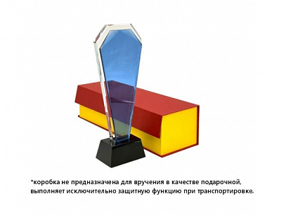 Награда стеклянная 089А, высота 27 см